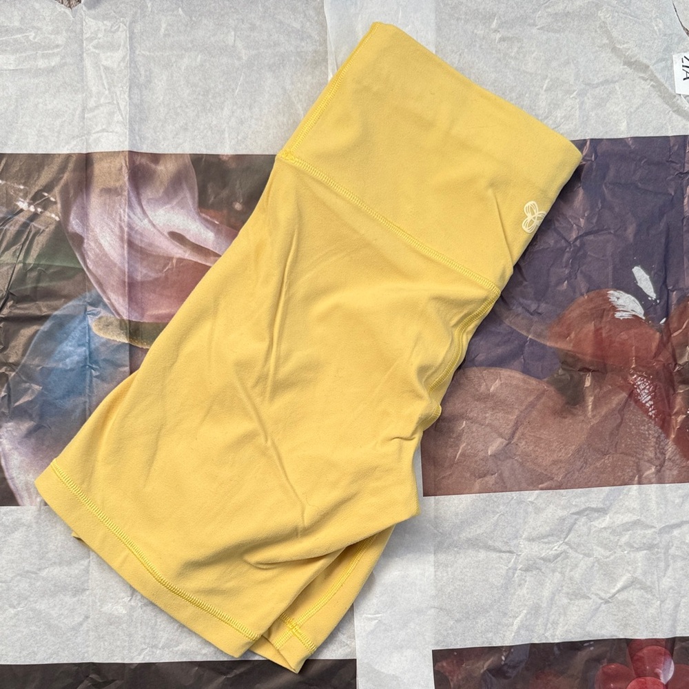Aritzia Yellow Athletic Shorts